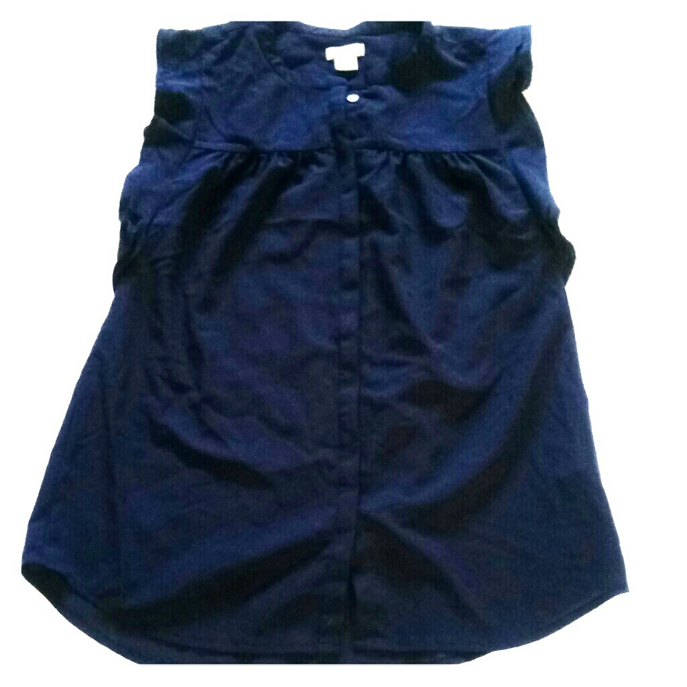 J Crew navy blue sleeveless shirt